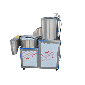 Machine commerciale électrique haute vitesse pour laver et peler les pommes de terre, prix de la machine à peler et couper les pommes de terre - Product Image 1