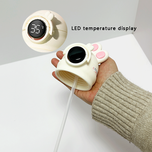 Bouteille d'eau pour enfants 18 oz en acier inoxydable avec affichage de la température LED, paille souple, sans BPA, en acier inoxydable. - Product Image 2