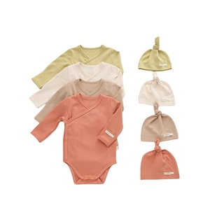 Vêtements pour nouveaux-nés en coton Gots personnalisés Garçons <span class=keywords><strong>de</strong></span> 0 à 3 mois Ensemble grenouillère à manches longues pour bébé - Product Image 4