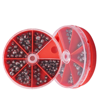 Ensemble de matériel de pêche à la carpe 0,2-0,8g Position rivière avec poids de plomb à picots métalliques et plastiques en boîte pour la pêche 60g 80g