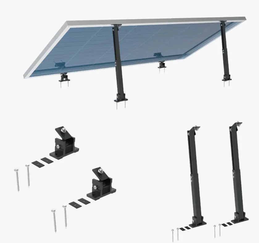 Aluminium-Solarpanelhalterungen einstellbarer Winkel Wandmontage flaches Dach Solarmontage-Racksystem