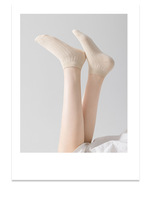 Chaussettes courtes décontractées pour femmes, sans coutures, double aiguille, absorbantes, en coton, couleur unie, pour l'été