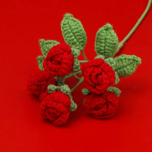 <span class=keywords><strong>Flores</strong></span> <span class=keywords><strong>de</strong></span> <span class=keywords><strong>Hilo</strong></span> <span class=keywords><strong>de</strong></span> <span class=keywords><strong>Lana</strong></span> Tejidas a Mano, <span class=keywords><strong>Flores</strong></span> <span class=keywords><strong>de</strong></span> Rosa <span class=keywords><strong>de</strong></span> Crochet Artificiales para Ramos <span class=keywords><strong>de</strong></span> Bricolaje - Product Image 6