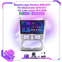 Autoradio Android pour Renault Logan Sandero 2009-2015 Dacia Duster 2010-2017 Lada Largus Lecteur multimédia Carplay GPS Navi WIFI