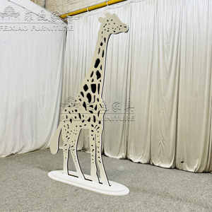 Décoration d'événement de fête en plein air panneaux MDF formes d'animaux accessoire de zèbre toile de fond de <span class=keywords><strong>mariage</strong></span> - Product Image 3