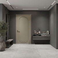 Porte intérieure moderne en bois composite massif, résistante à l'humidité, surface CPL, pour chambre, appartement, bureau, hôtel, projet OEM en gros