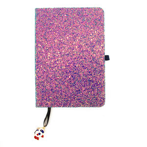 Fournitures de bureau personnalisées <span class=keywords><strong>BTS</strong></span> Couverture à paillettes Cahier de papeterie pour enfants Livre avec marque-page pour étudiant - Product Image 3