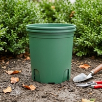 Grands pots de fleurs en plastique PP pour l'intérieur et l'extérieur, trou de drainage, légers, durables, capacité de 0,5 à 33 L, design moderne