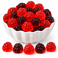 Bonbons gélifiés à la fraise et à la framboise, saveur fruitée, marque privée, fabricant de bonbons sucrés pour enfants