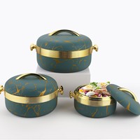 Lot de casseroles isothermes de luxe pour la conservation de la chaleur, 1L+2L+3.5L, en ABS et acier inoxydable