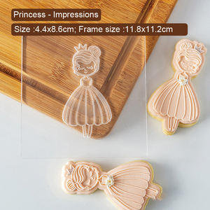 2026 बिस्किट मोल्ड कटर केक सजावट स्टेंसिल राजकुमारी जन्मदिन के फोनंट कुकी भ्रूण - Product Image 6