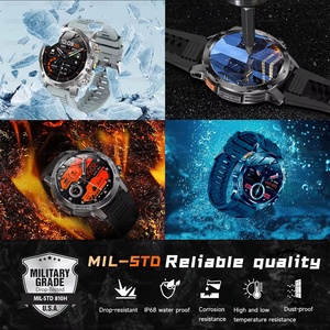 Reloj inteligente T-Rex 3 GPS para exteriores para hombre, pantalla HD de 1,75 pulgadas, batería de 1000mAh, linterna LED, resistente al agua 3ATM, reloj deportivo con llamadas Bluetooth HD - Product Image 6