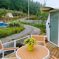Dôme en verre pour hébergement, en polycarbonate trempé, de luxe, pour complexe hôtelier, glamping, avec salle de bain, cuisine, climatisation, tente-villa