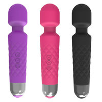 Leistungsstarker Zauberstab-Massagevibrator Wiederaufladbar Silikon Tragbar Handgehalten Klitoris G-Punkt Körperentspannung Erwachsenen-Sexspielzeug für Frauen