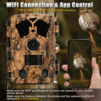 Caméra de Chasse WiFi 4K 48MP Étanche IP65 avec Connexion Point & WiFi, Contrôle par APP, Détection de Mouvement sans Fil