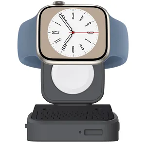 Support en silicone pour Apple Watch Ultra 8 7 6 5 Dock de câble magnétique USB pour Iwatch Station d'accueil de charge Support de bureau