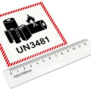 Etiquetas de Advertencia de Baterías de Litio <span class=keywords><strong>UN3481</strong></span>, Adhesivo de Vinilo - Product Image 2