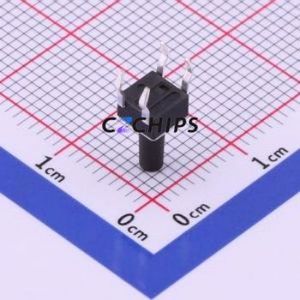 TC-1109-C-K Tactile Switch Through hole-4P,4.5x4.5mm Switch Single Pole Single Throw Round Button 2.6N Through Hole - Product Image 2