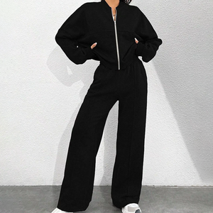 Women's Vintage Tracksuit Striped Loose Fit Washed Vintage for Women heavyweight 100% cotton hoodie hoodie and jogger set - Product Image 3