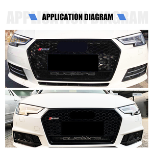 인화 공장에서 직접 공급하는 블랙 허니콤 메쉬 그릴 자동차용 17-19 A4 <span class=keywords><strong>S4</strong></span> 차량 전면 그릴 - Product Image 2