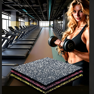 Tapis de sol antidérapants pour salle de sport, haute densité, absorbant les chocs, isolation phonique, tapis d'entraînement pour la maison, la salle de sport, le fitness, le yoga, la musculation - Product Image 2