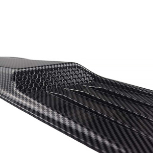 2 pièces <span class=keywords><strong>Grille</strong></span> de ventilation décorative universelle <span class=keywords><strong>pour</strong></span> capot moteur, en fibre de carbone noire, avec autocollant de couverture d'admission d'air - Product Image 4