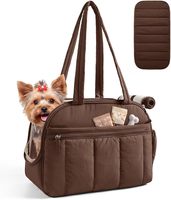 Sac de transport pour chien en polyester respirant avec fermeture éclair pour petits chiens jusqu'à 13 lb, sac de voyage léger pour chiot, sac fourre-tout souple