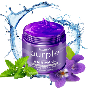 Masque capillaire à la kératine Rozino Purple 200g Crème hydratante et nourrissante réparatrice pour cheveux blonds, décolorés et traités - Product Image 2
