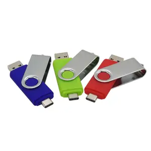 USB 2.0 מהירות כפולה ממשק מותאם אישית לוגו הדפסת 4GB 8GB סוג C OTG מסתובב usb זיכרון מפתח דיסק און קי לimacbook עבור iMac