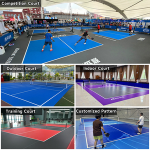 Revêtement de sol pour terrain de pickleball multisports, recyclable, imperméable, en PVC et acrylique, antidérapant, pour les salles de sport intérieures/extérieures - Product Image 2