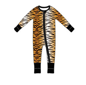 Yihui OEM Custom Baju Tidur Bayi Lengan Panjang Motif Leopard untuk Bayi Perempuan dan Laki-laki Piyama Kasual - Product Image 6