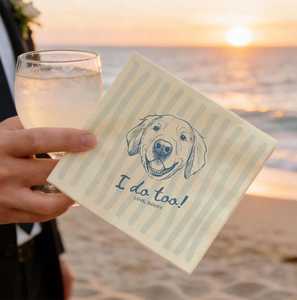 Serviettes personnalisées pour animaux de compagnie : Portrait de chien et de chat sur mesure à partir de photo pour cocktails et fiançailles - Product Image 6