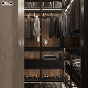 <span class=keywords><strong>Ihome</strong></span> เฟอร์นิเจอร์ห้องนอนหรูหราเรียบง่ายปรับแต่งตามแบบเดินในตู้เสื้อผ้าไม้ - Product Image 6