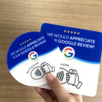 Tarjeta NFC Inteligente con Código QR, Menú Programable, PVC, NTAG213 215 216, Personalizable, con Soporte, para Reseñas en Google