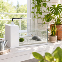 Aquarium pour tortues en verre ultra-transparent 91% clarté avec filtre anti-goutte, ensemble d'habitat personnalisable en gros directement de l'usine avec couvercle en PC