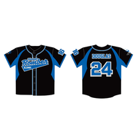 Maillot de Baseball 100% Polyester pour jeu, personnalisé, sublimation, boutons-up, chemise