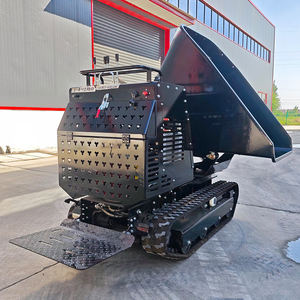 Новые продукты 1 тонный фронтальный погрузчик с гидравлическим дизельным двигателем мини-самосвал с вращением 260 ° ковш небольшой самосвал - Product Image 5