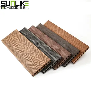 Decking ไม้ไผ่กลางแจ้ง Decking กระเบื้องสวนกลางแจ้งร่องระเบียงไม้ไผ่ Decking Floor