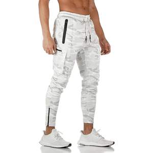 Pantalones Deportivos Cargo Personalizados para Hombre, Pantalones Deportivos Blancos con Estampado de Camuflaje, con Bolsillos con Cremallera, Transpirables, para Gimnasio y Entrenamiento - Product Image 6