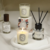 Bougie parfumée en verre de 50 g, best-seller, parfum de qualité supérieure, bougie en cire de soja à combustion longue durée, idéale pour les mariages