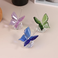 Honneur de papillon en cristal avec boule presse-papiers ornements de table cadeaux souvenirs pour la déco de mariage à la maison