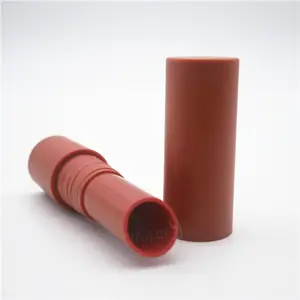 Screw Cap Round Matte Plastic Makeup Lipstick Tube Empty Packaging Customized