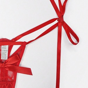 Natale lettere rosse personalizzate cravatta laterale taglie libere Sexy perizoma per le donne - Product Image 4