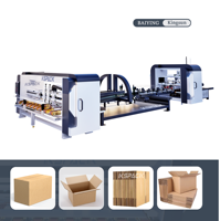 Machine automatique de pliage, de collage et d'agrafage pour boîtes en carton ondulé