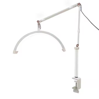 Lampe de Bureau LED Réglable Demi-Lune avec Pince UV Manucure Soins des Mains pour Spa Tatouages Salon