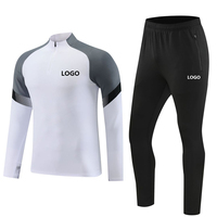 Maillot uni jeu équipe uniforme costume impression pour adultes ensemble de maillot à fermeture éclair complète hommes maillot de football vêtements de Football survêtement de Sport