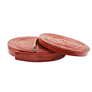 High Temperature Fire Resistant Heat Coated Silicon Coated Fiber Glass Sleeve Hose Fire Sleeve