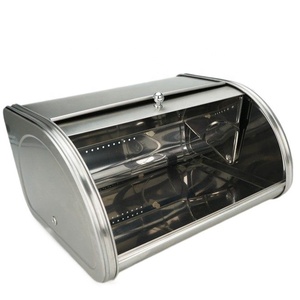 Ensemble de rangement personnalisé en acier inoxydable grande capacité, boîte à pain rétro ronde <span class=keywords><strong>avec</strong></span> poignée en acier au carbone et <span class=keywords><strong>couvercle</strong></span> - Product Image 4
