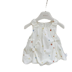 Child Star Circle Girls Sleeveless Dress Breathable Summer Vest Dress For Little Girls - Product Image 5