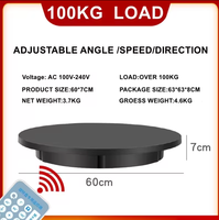 60cm diamètre 110-240V électrique 360 degrés rotatif plateau tournant Mannequin support affichage plateau tournant avec télécommande